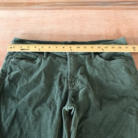 Mother The Dropout Corduroy Jeans Women 29 Green Mid Rise Stretch Preppy 17896 - Picture 9 of 13